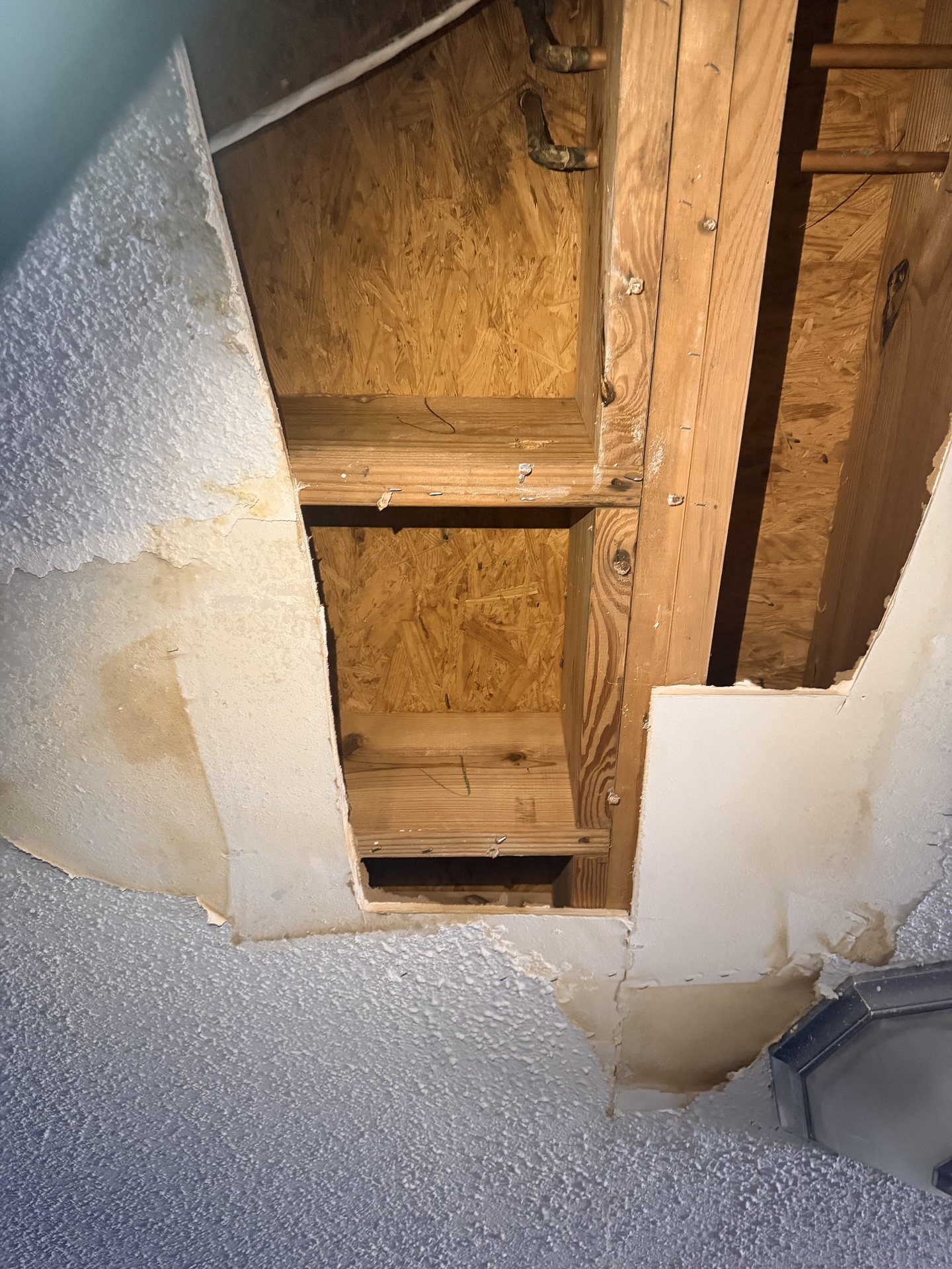 Fort Worth — opened wall cavity during Category 3 water cleanup