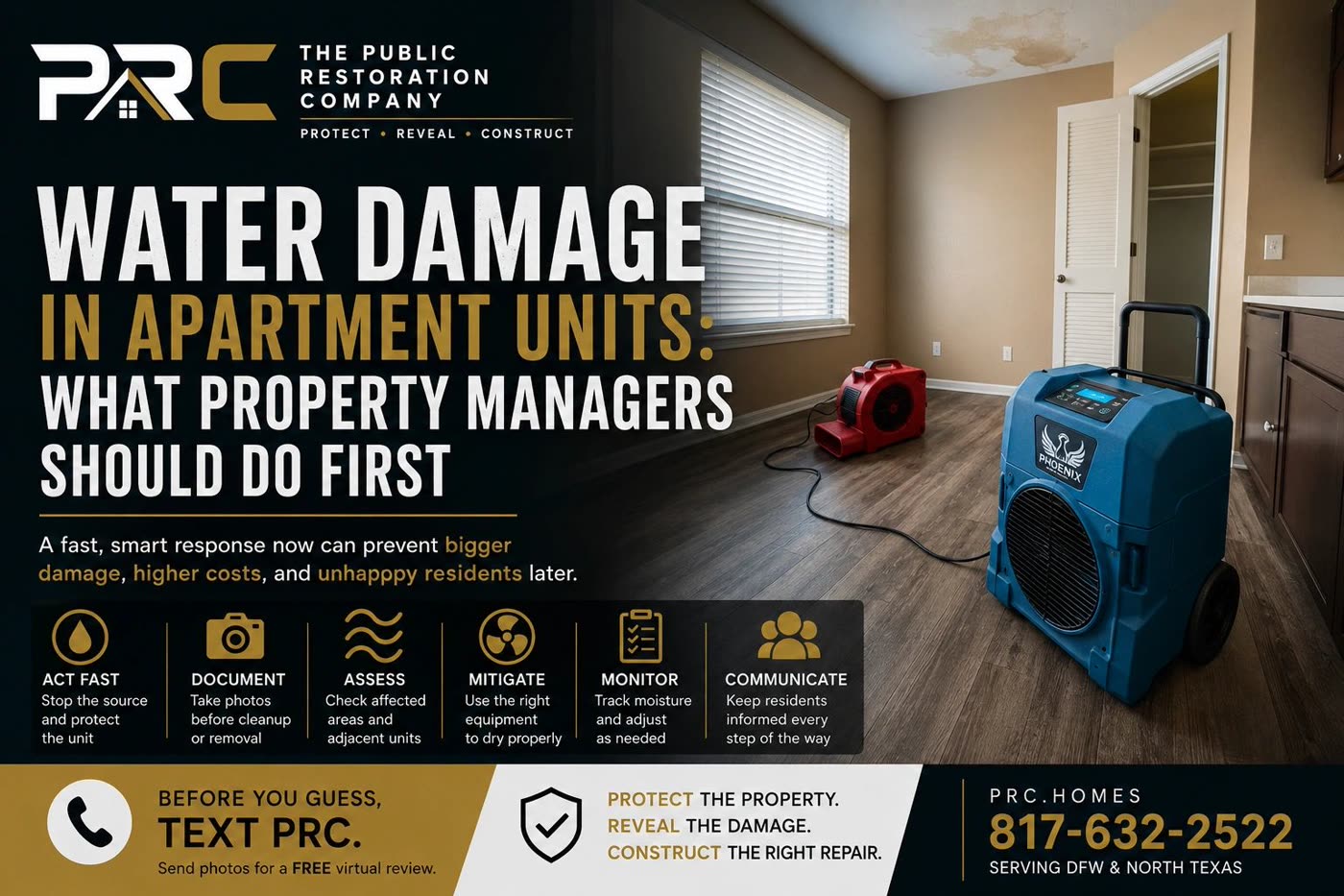 Structural drying after a Fort Worth water loss