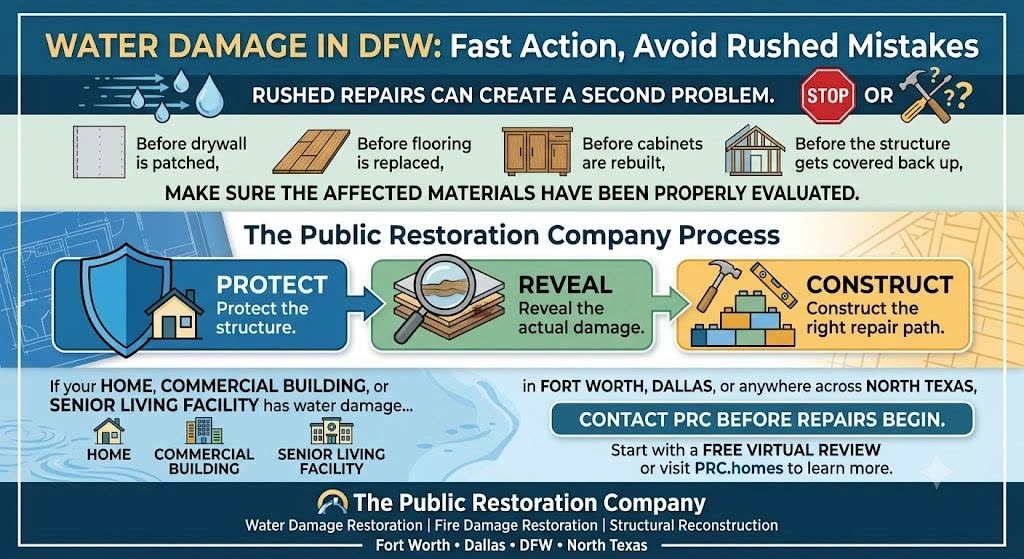 Structural drying after a Fort Worth water loss