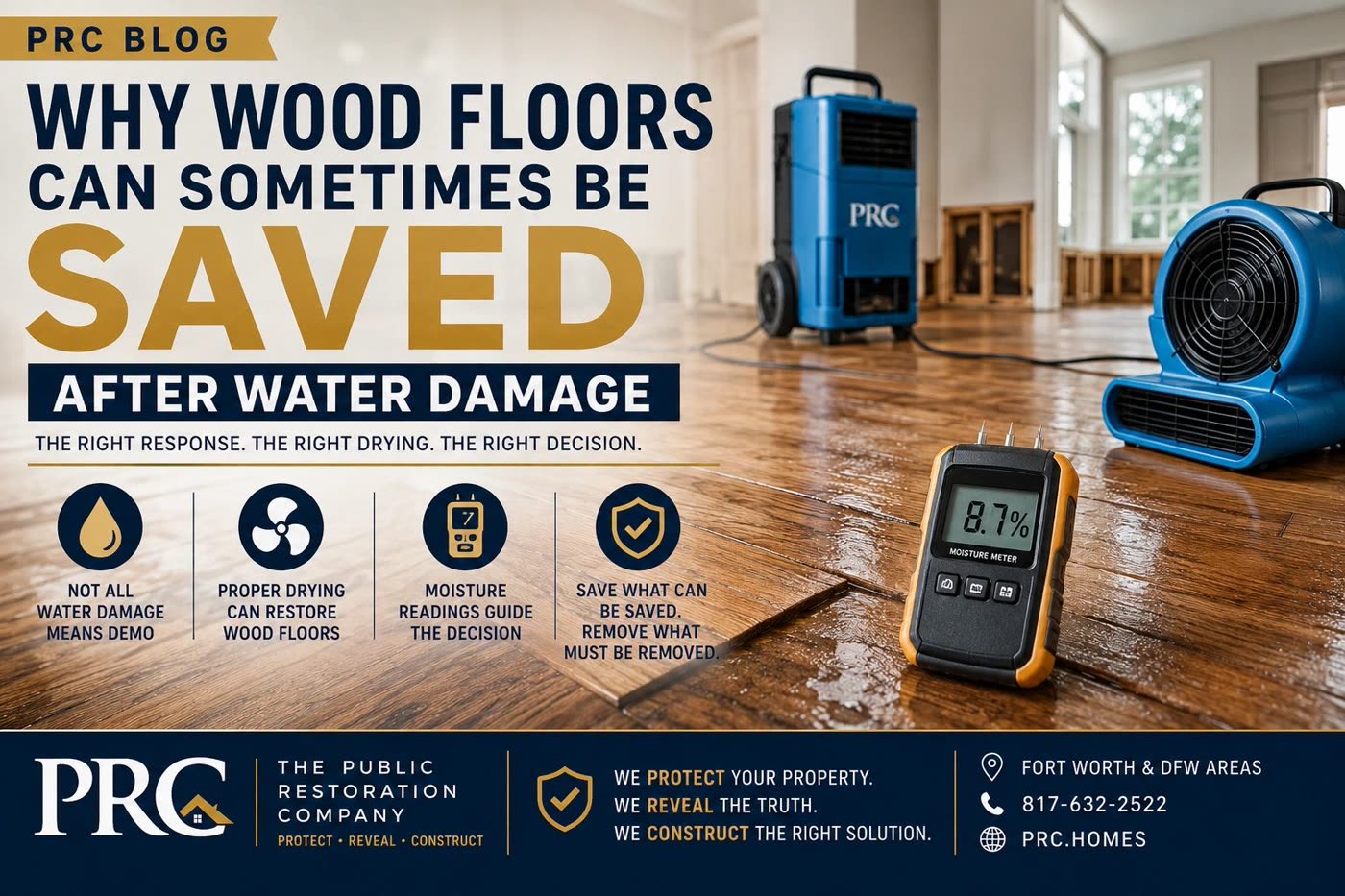 Structural drying after a Fort Worth water loss