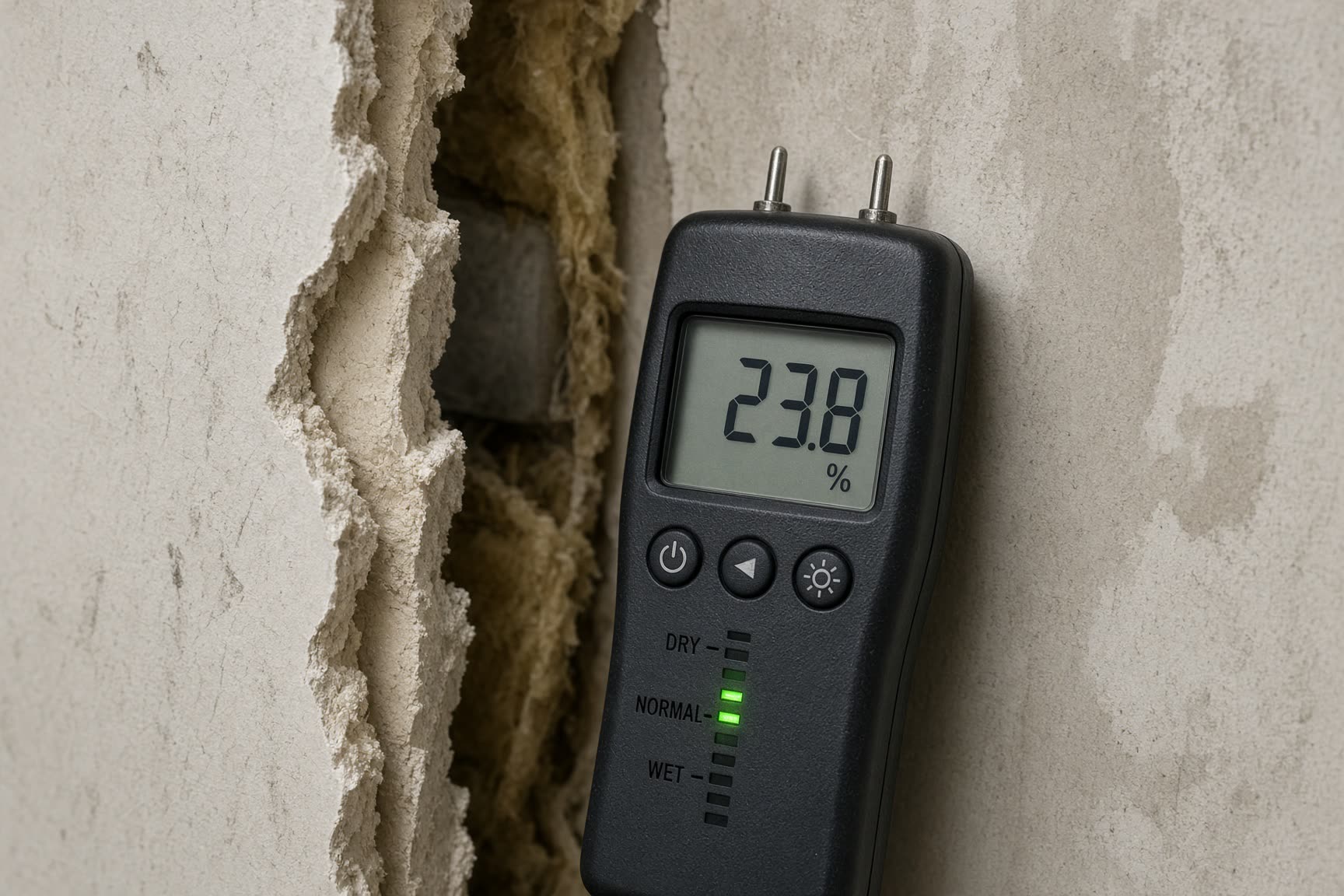 Moisture readings during a Keller-area water loss