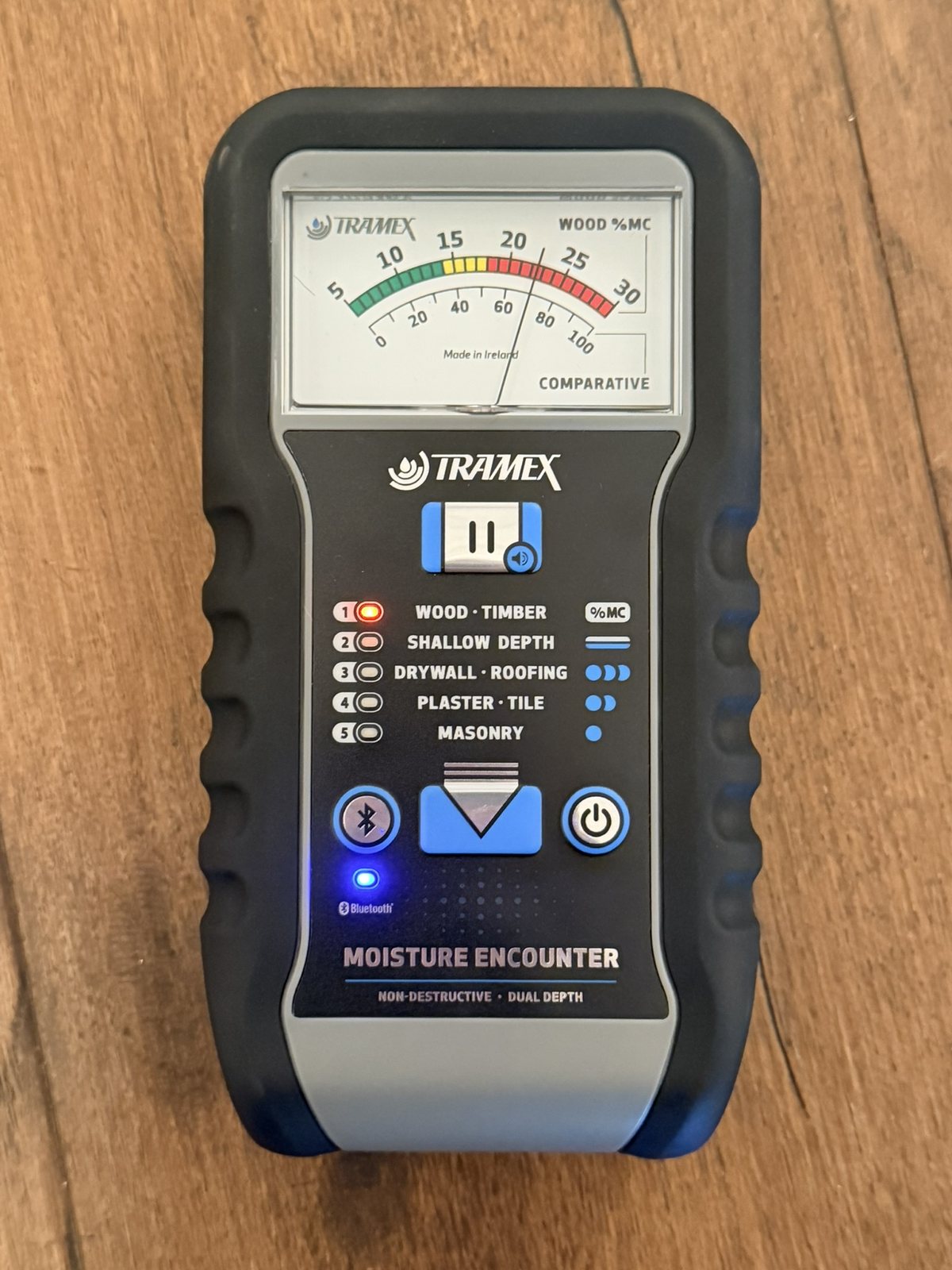 Dallas Design District — moisture meter during structural drying
