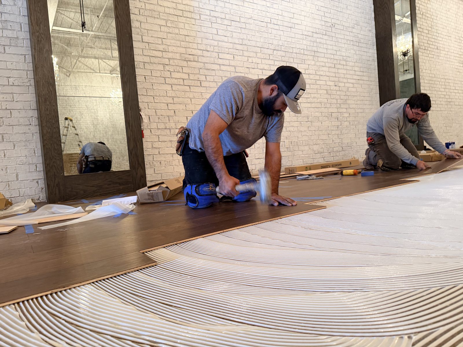 Dallas Design District — mallet work on the floor