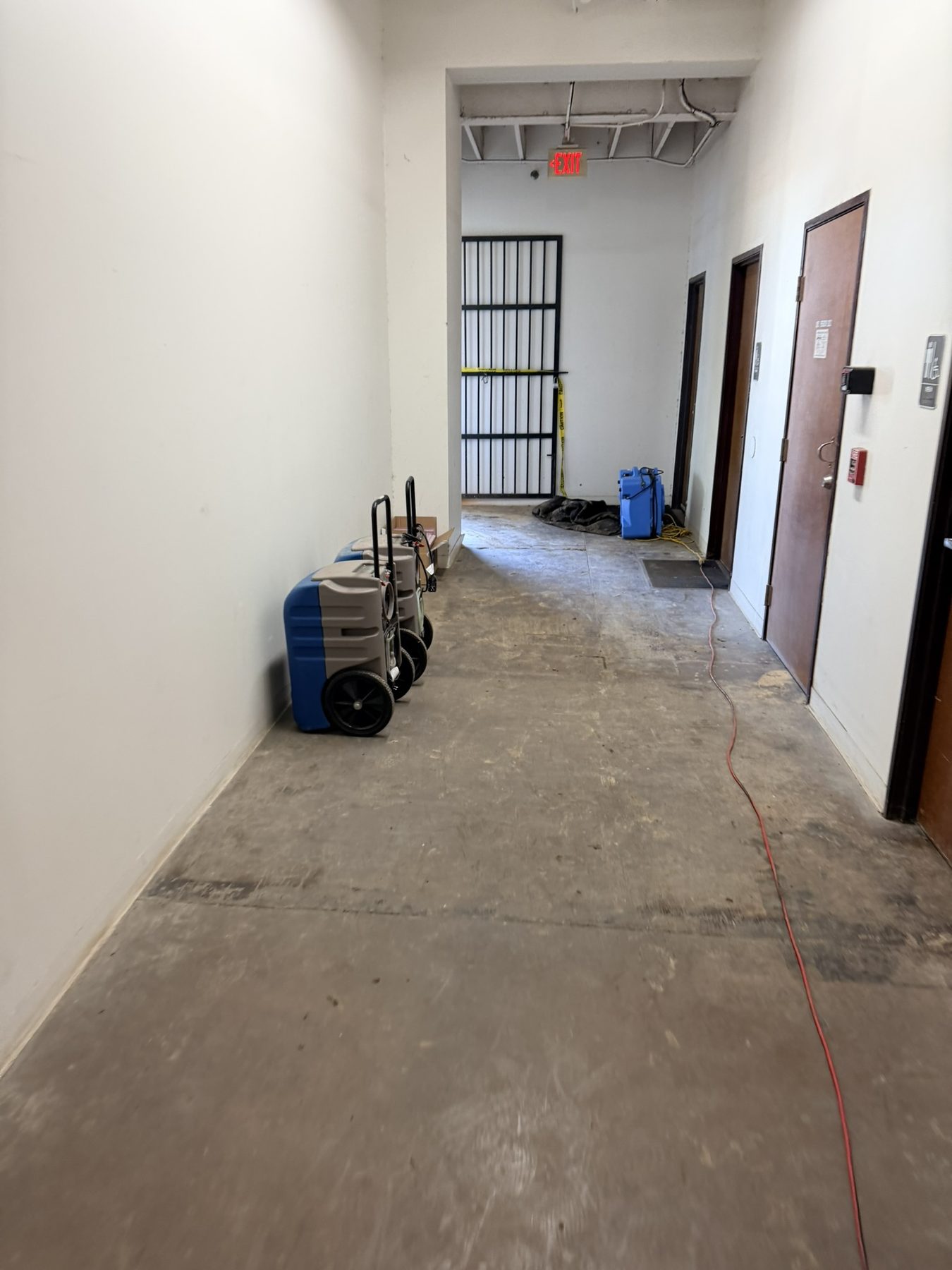Dallas Design District — drying equipment along the corridor