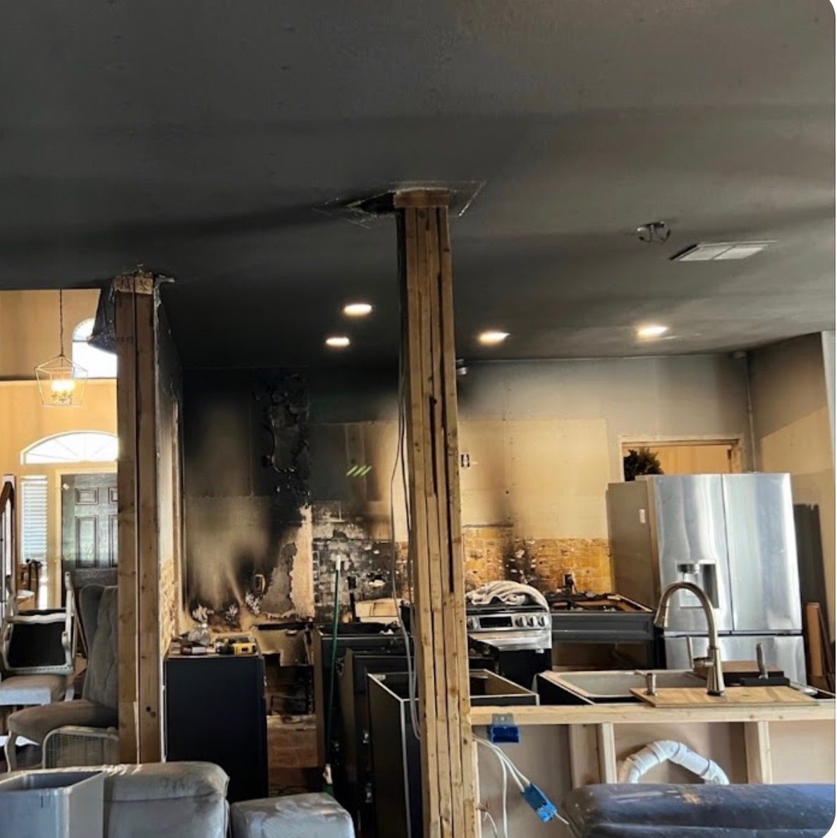 Fort Worth — charred joists close