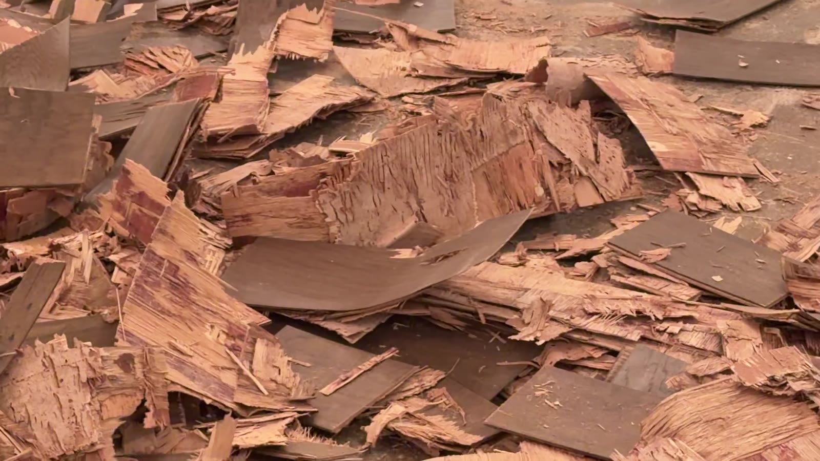 Dallas Design District — cupped hardwood in shards
